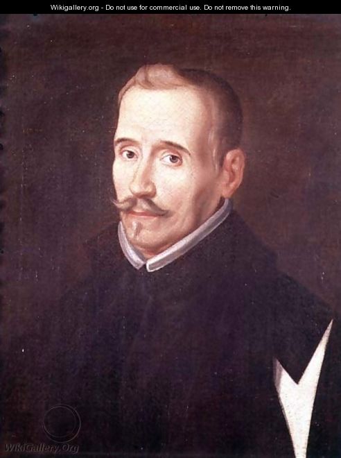 Portrait of Lope Felix de Vega Carpio (1562-1635) - Eugenio Caxes (Caxesi or Caxete)