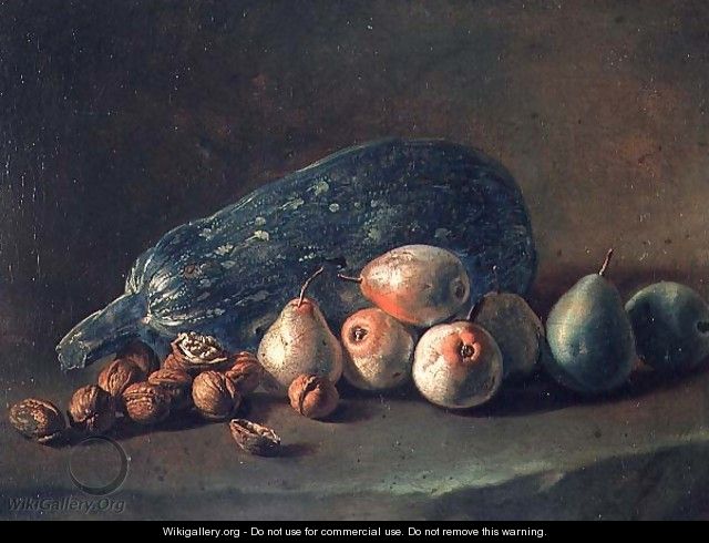 Still Life of Fruit and Nuts - Giacomo Ceruti (Il Pitocchetto)