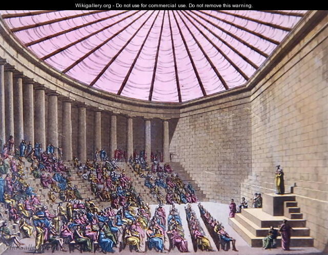 The Odeon in the time of Pericles, illustration from 