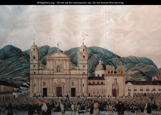 The Plaza de Bolivar, Bogota, 1837 - J. Castillo
