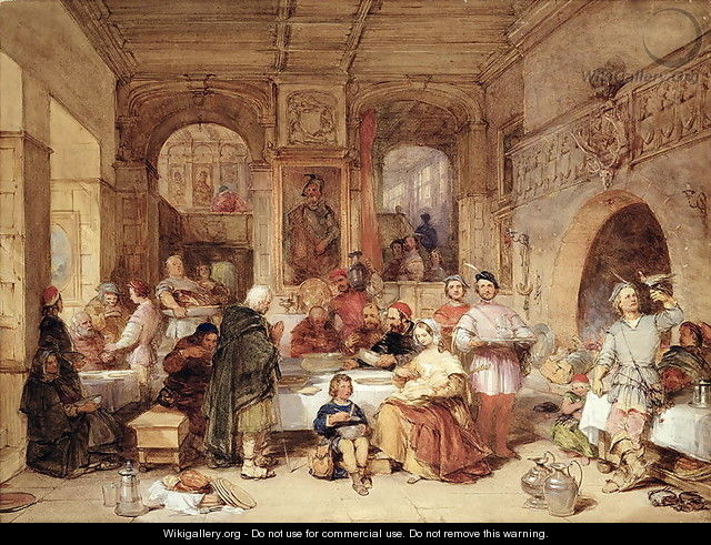 Dinner in the Great Hall - George Cattermole