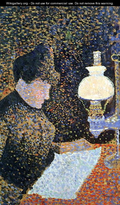 Woman by a lamp, 1890 - Paul Signac