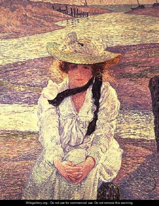 Young Woman on the Banks of the Greve River, 1901 - Theo van Rysselberghe
