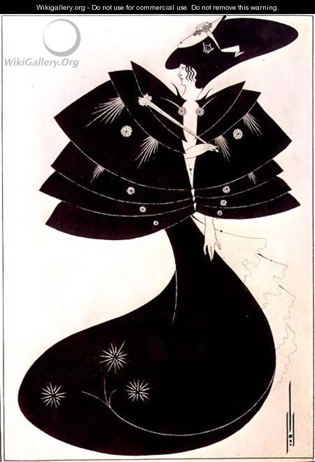 The Black Cape, illustration for the English edition of Oscar Wilde