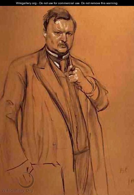 Portrait of the Composer Alekandr Konstantinovich Glazunov (1865-1936), 1906 - Valentin Aleksandrovich Serov