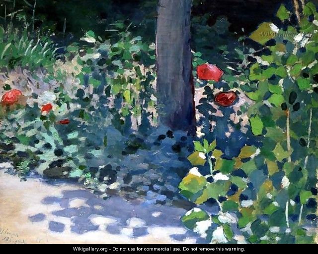 Study of Poppies in the Garden, 1894 - Viktor Elpidiforovich Borisov-Musatov