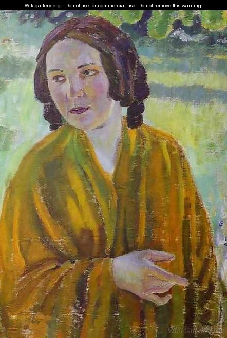 Woman in a Yellow Shawl, 1904 - Viktor Elpidiforovich Borisov-Musatov