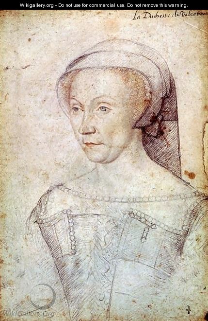 Diane de Poitiers (1499-1566) Duchess of Valentinois, c.1555 - (attr. to) Clouet, Francois