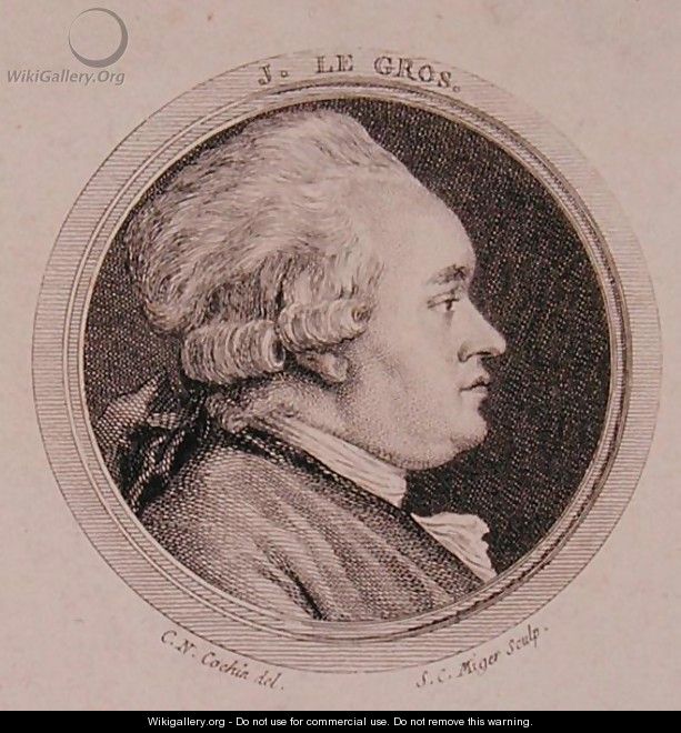 Portrait of Joseph Le Gros (1739-93) - (after) Cochin, Charles Nicolas II