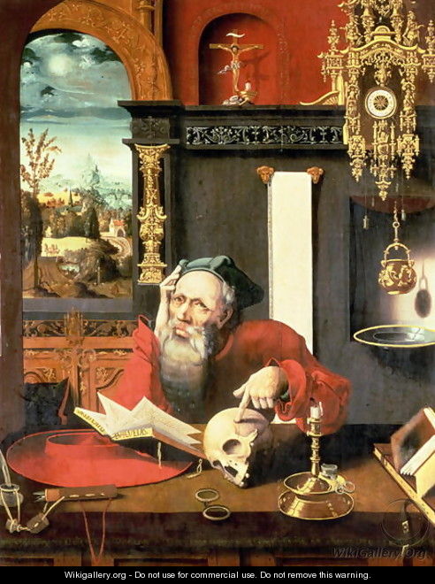 St. Jerome in his Study - Pieter Coecke Van Aelst