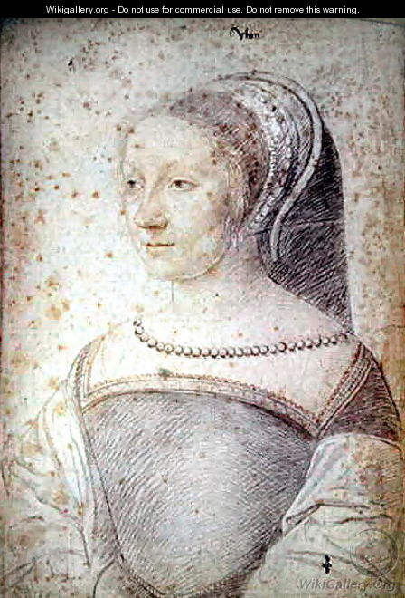 Gilberte (1521-?), daughter of Blaise de Rabutin, seigneur de Huban, c.1538 - (studio of) Clouet