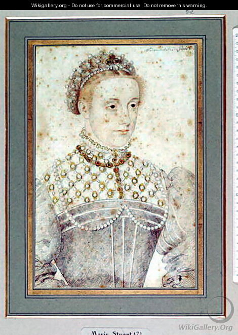 Portrait presumed to be Mary Queen of Scots (1542-87) c.1560 - (studio of) Clouet