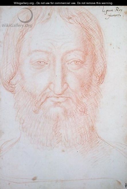 Portrait of Francois I (1494-1547) 1547 - (studio of) Clouet