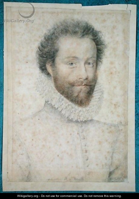 Louis I of Bourbon (1530-69) 1st Prince of Conde, Duke of Enghien, Count of Soissons and Marquis of Conti - (studio of) Clouet