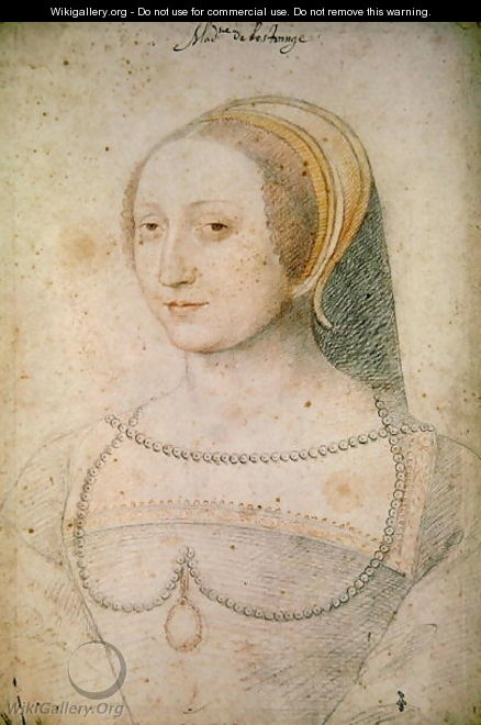 Marie de Langeac (1508-88) c.1540 - (studio of) Clouet