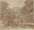 Landscape with Mercury and Apollo as a Shepherd, 1673 - Claude Lorrain (Gellee)
