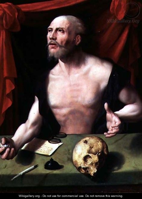 The Penitent St. Jerome in His Study - Anonymous Artist