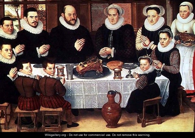 A Family Saying Grace Before the Meal, 1585 - Antoon Claeissens