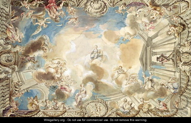 Design for a Ceiling Depicting Minerva Presiding Over the Arts - Giovanni Battista Cipriani