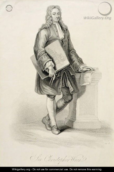 Sir Christopher Wren (1632-1723) - Giovanni Battista Cipriani