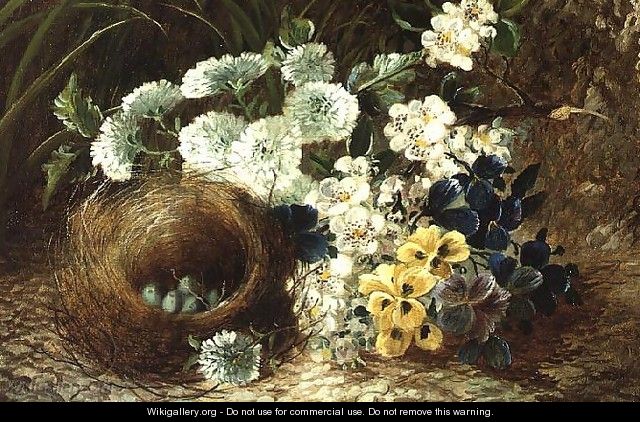 A Still Life of Flowers and a Bird