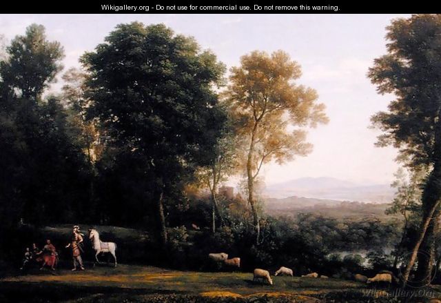 Landscape with Erminia in Discourse with the Old Man and his Sons - Claude Lorrain (Gellee)