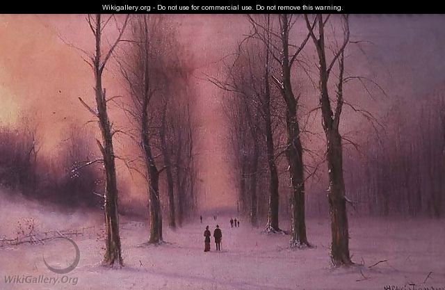 Snow Scene-Wanstead Park - Nils Hans Christiansen