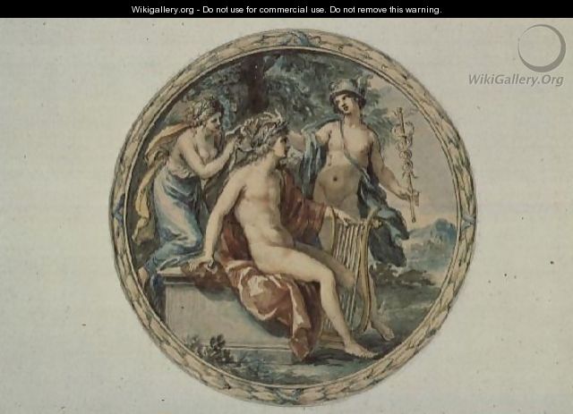 Apollo with his Lyre, Mercury and a Muse - Giovanni Battista Cipriani