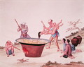 Plunging a woman into boiling water - Anonymous Artist