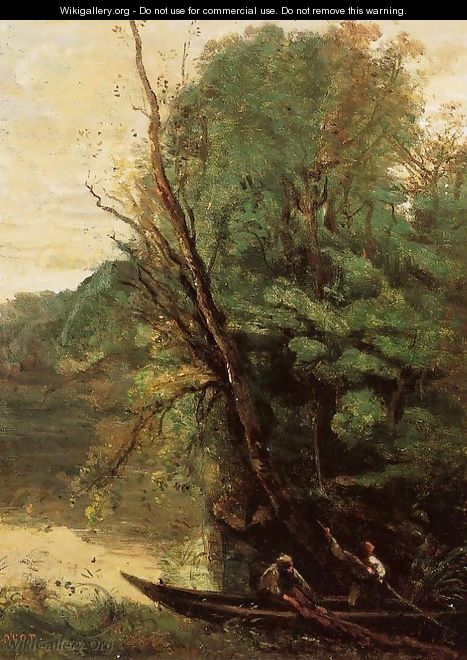 Fishing with Nets, Evening - Jean-Baptiste-Camille Corot