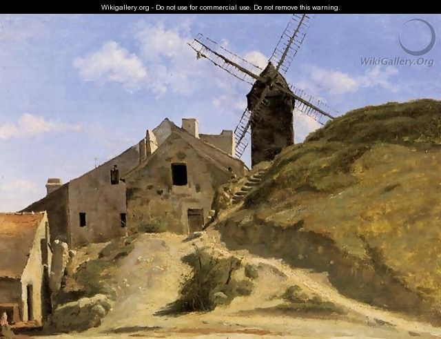 A Windmill in Montmartre - Jean-Baptiste-Camille Corot