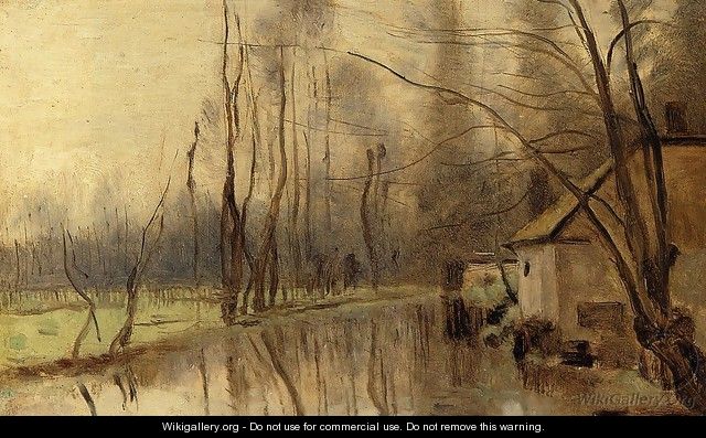Voisinlieu, House by the Water - Jean-Baptiste-Camille Corot