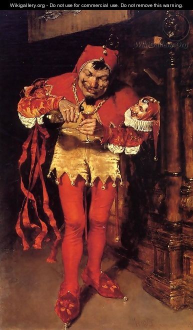 Keying Up - the Court Jester - William Merritt Chase