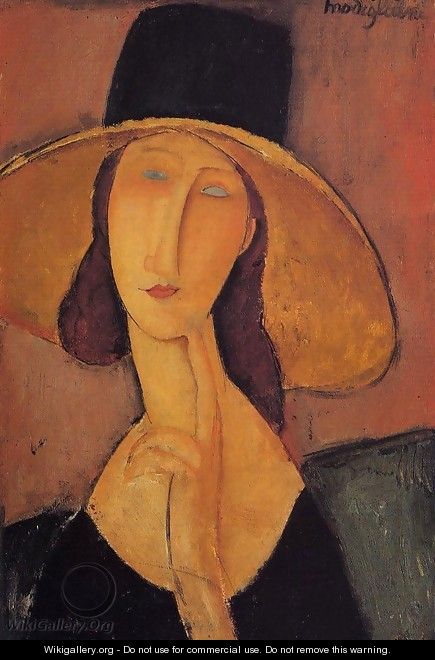 Jeanne Hebuterne in a Large Hat - Amedeo Modigliani
