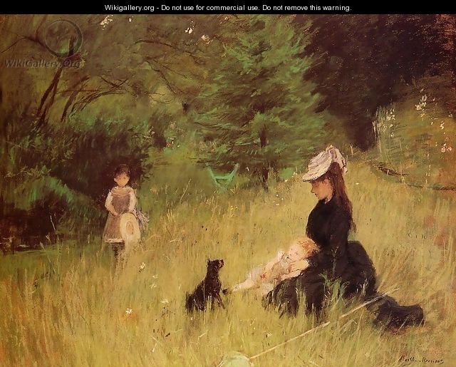 On the Lawn - Berthe Morisot