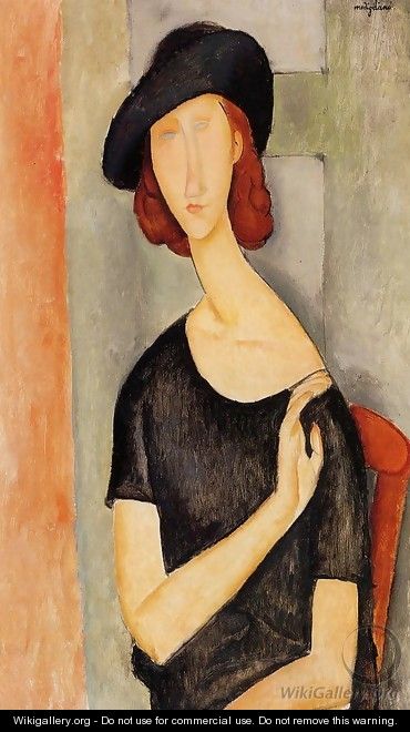 Jeanne Hebuterne in a Hat - Amedeo Modigliani