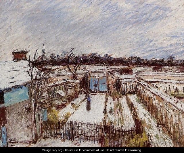 The Garden under the Snow - Alfred Sisley