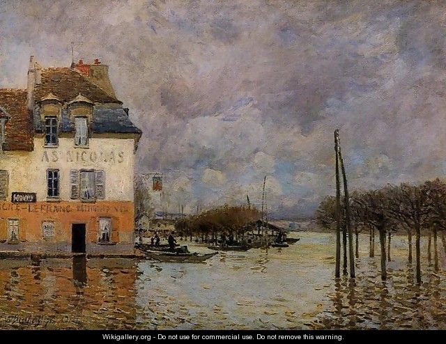 Flood at Port-Marly III - Alfred Sisley