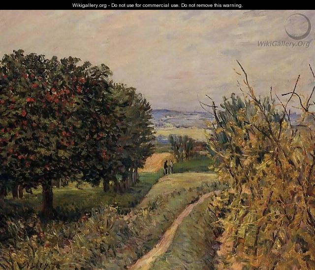 Among the Vines near Louveciennes - Alfred Sisley