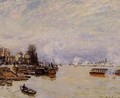 The Seine, View from the Quay de Pont du Jour - Alfred Sisley