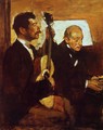 Degas' Father Listening to Lorenzo Pagans - Edgar Degas