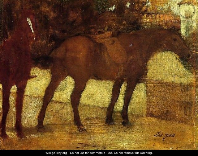 Study of Horses - Edgar Degas