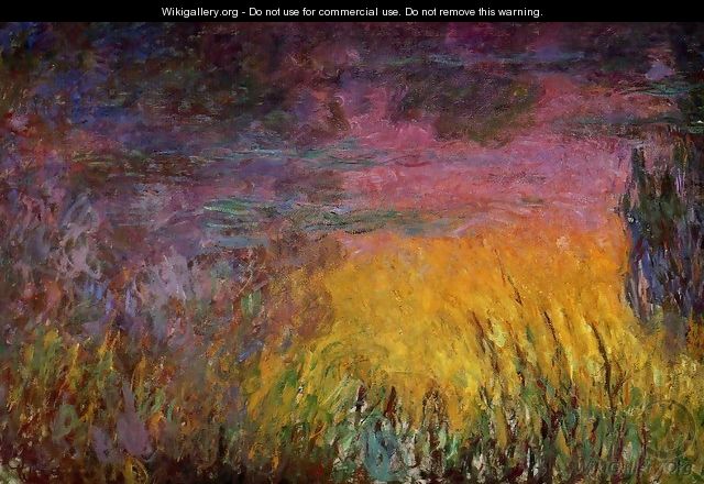 Sunset (left half) - Claude Oscar Monet