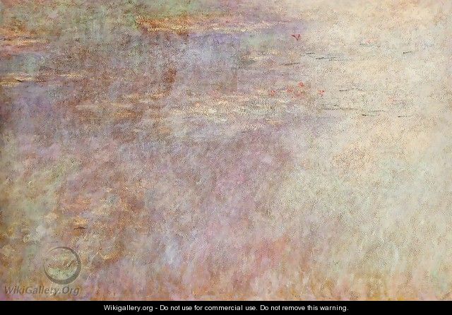 Water-Lillies Pond (left half) - Claude Oscar Monet
