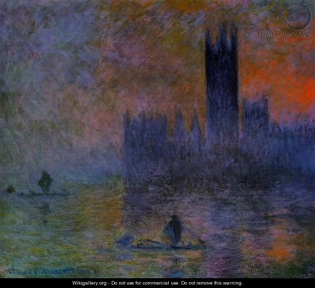 Houses of Parliament, Fog Effect - Claude Oscar Monet
