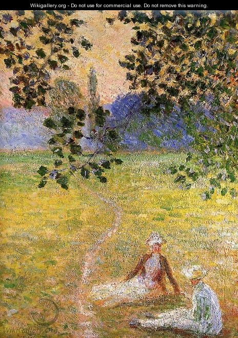 Evening in the Meadow at Giverny (detail) - Claude Oscar Monet