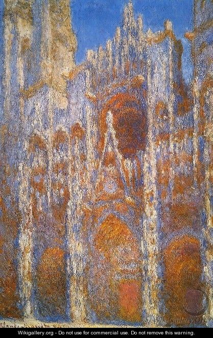 Rouen Cathedral, Sunlight Effect - Claude Oscar Monet