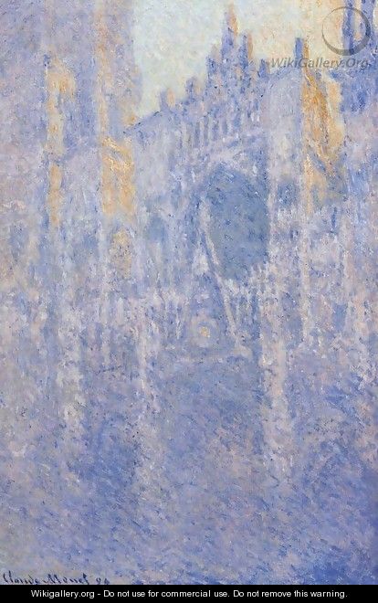Rouen Cathedral, the Portal, Morning Fog - Claude Oscar Monet