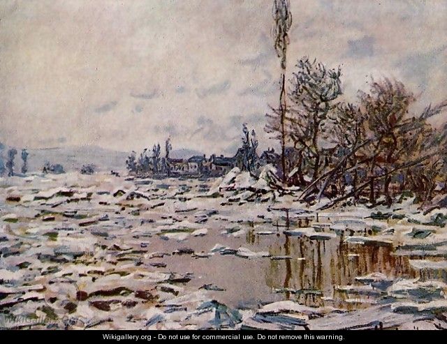 Breakup of the Ice, Lavacourt - Claude Oscar Monet