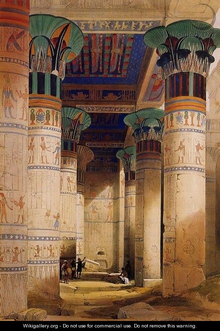 Portico of the Temple of Isis at Philae - David Roberts
